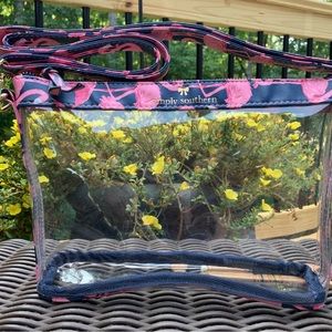 Simply Southern Flamingo TSA/School Friendly Clear Handbag- New. Never used.